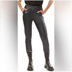 WeWoreWhat Vegan Leather Joggers